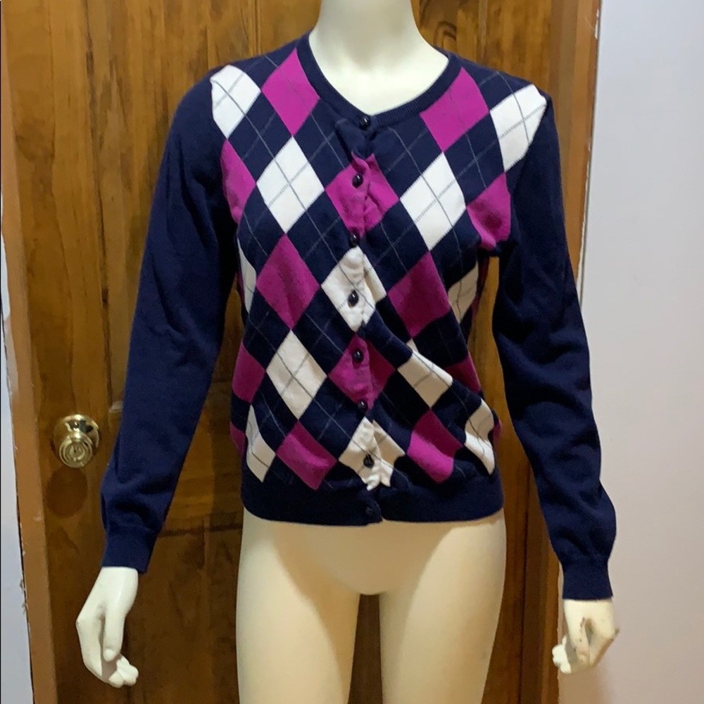 100% cotton button up sweater
